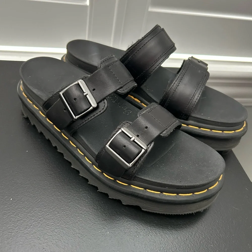 Dr Martens Myles Slide Sandals In Black